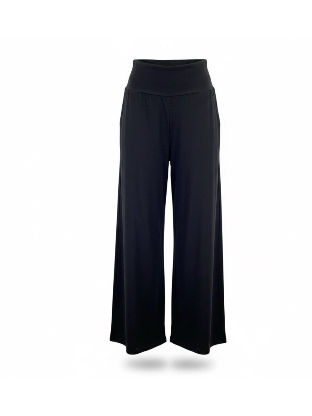 Tarse Womens Black Wide-Leg High-Waist Lounge Pants Size L